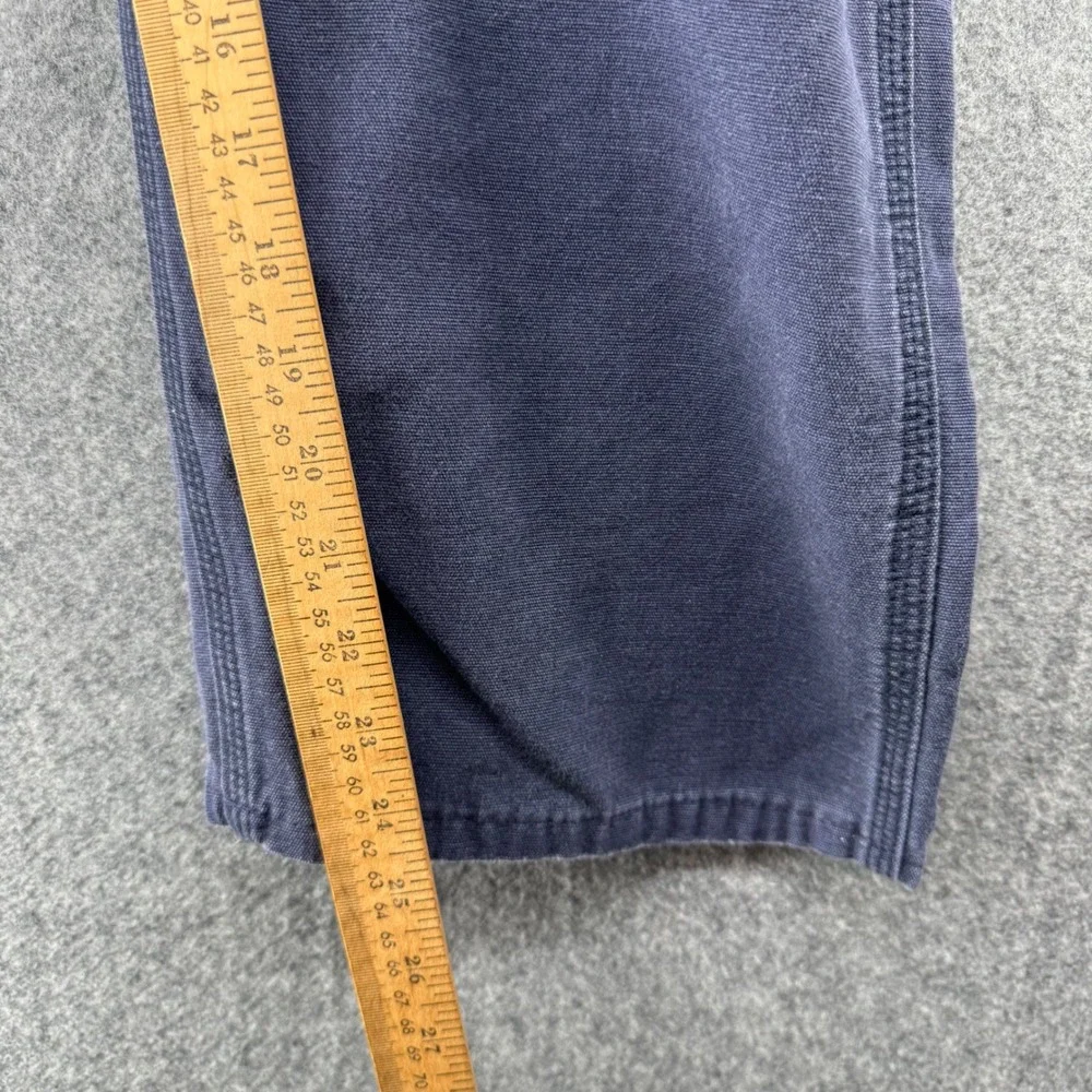 Carhartt FR Work Pants Mens 36x25 Navy Blue Flame Resistant Carpenter FRB159-DNY
